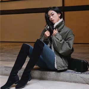 Stuart Weitzman Black Tall Winter Boots